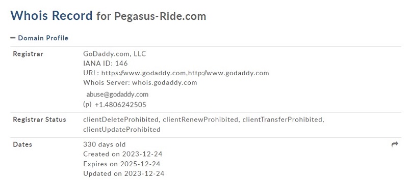 PEGASUS RIDE LTD